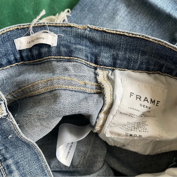 Frame Denim Le High Skinny Seeley Blue Stretch Jean Distressed LHSK899 EUC Sz 26 - Picture 6 of 9